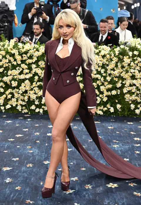 Getty Images Sabrina Carpenter attends the 2025 Met Gala Celebrating "Superfine: Tailoring Black Style" at Metropolitan Museum of Art on May 05, 2025 in New York City, US.