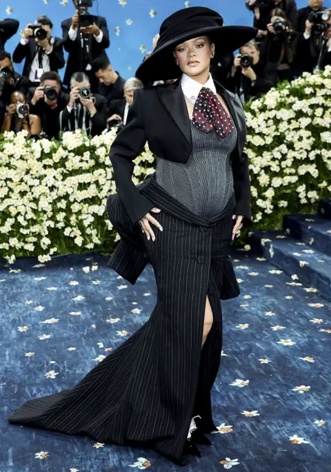 EPA Rihanna attends the 2025 Met Gala Celebrating "Superfine: Tailoring Black Style" at Metropolitan Museum of Art on May 05, 2025 in New York City, US.