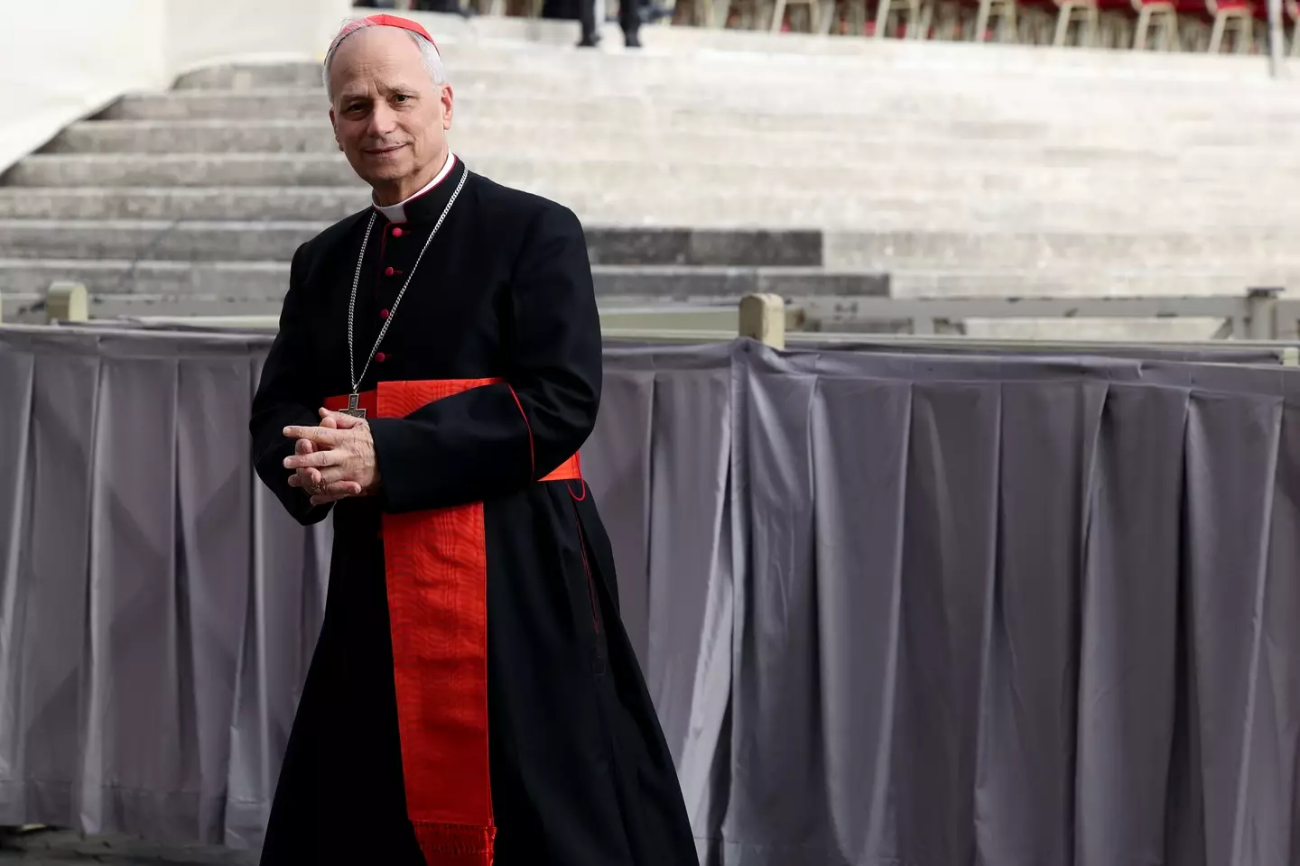 Pope Leo spoke to the crowds in Italian after being announced as the new head of the church(Franco Origlia/Getty Images)
